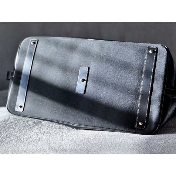 Dooney & Bourke Large Cabriolet Weekender Zip Leather Canvas Travel Duffel Bag - Picture 9 of 16